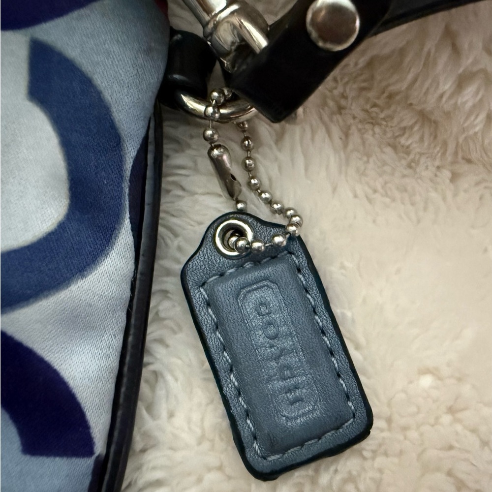 Coach Red and Blue Geometric Wristlet - Picture 5 of 6